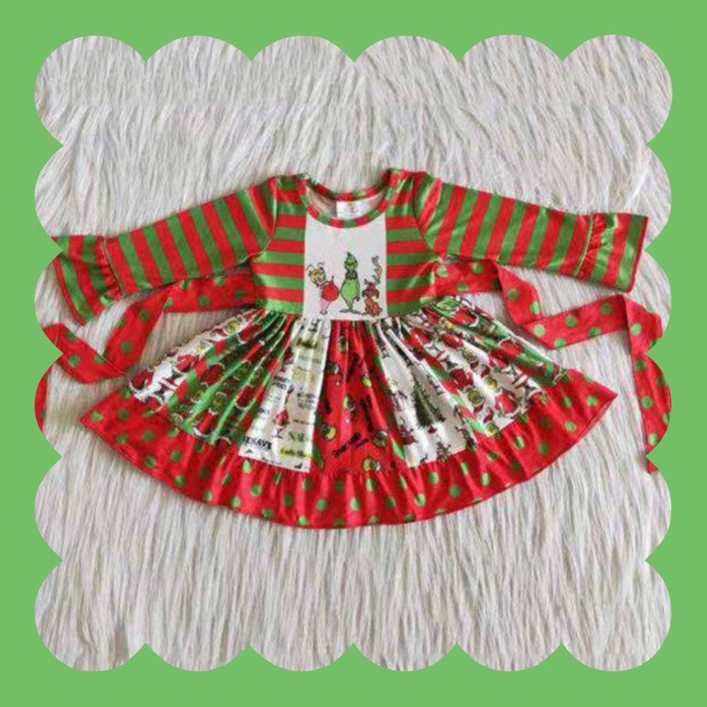 Happy Grinchmas - Grinch twirl dress